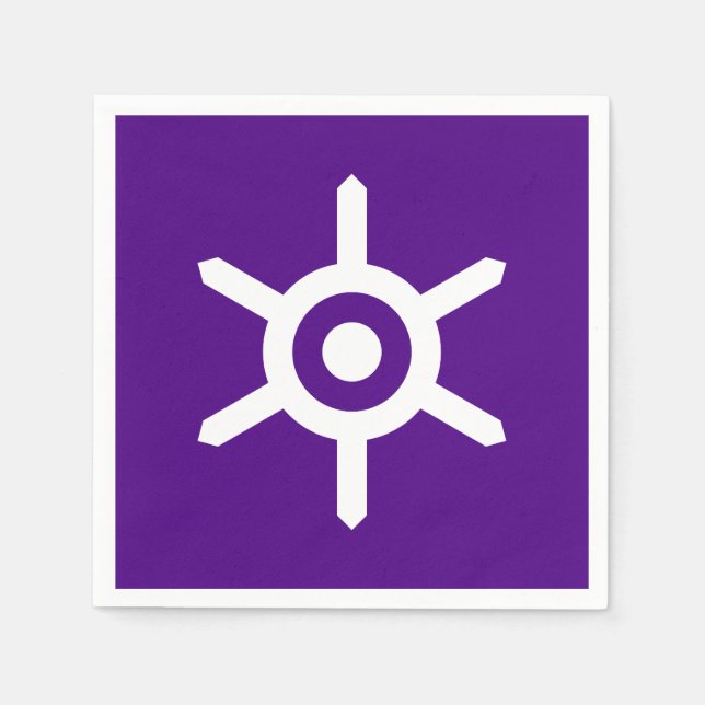 Guardanapo De Papel Bandeira do Distrito de Tóquio, Japão Paper Napkin (Frente)