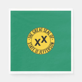 Guardanapo De Papel Bandeira do Estado americano proposto de Jefferson