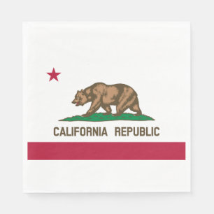 Guardanapo De Papel Bandeira do Estado da República da Califórnia
