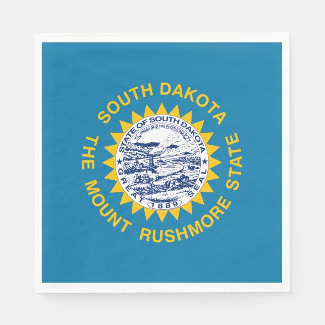 Guardanapo De Papel Bandeira do Estado de Dakota do Sul (Frente)