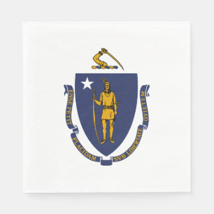 Guardanapo De Papel Bandeira do Estado de Massachusetts