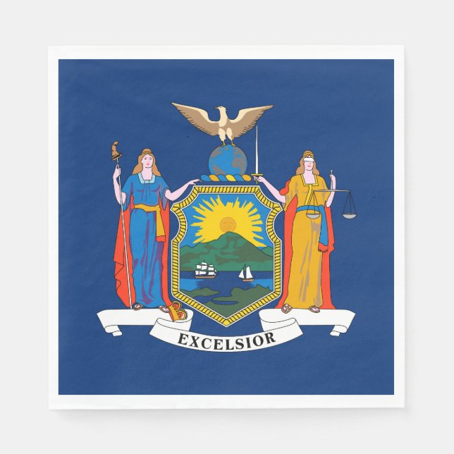 Guardanapo De Papel Bandeira do Estado de Nova York (Frente)