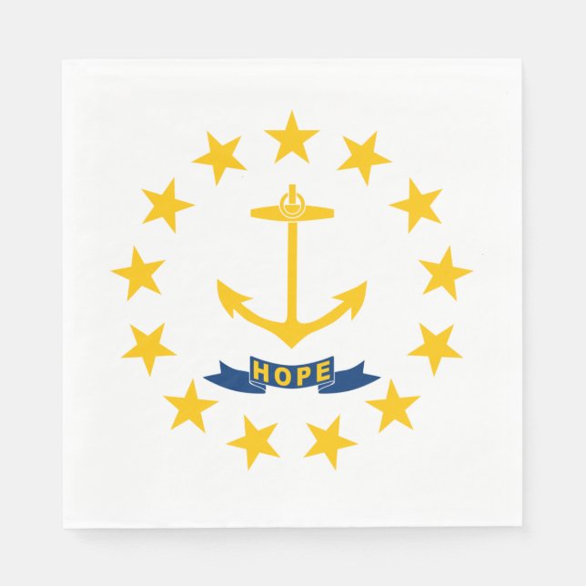 Guardanapo De Papel Bandeira do Estado de Rhode Island (Frente)