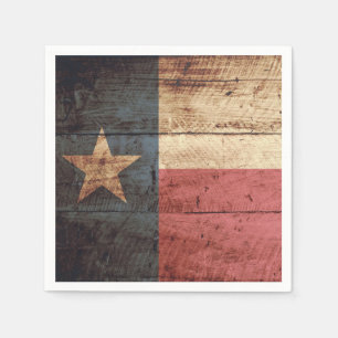 Guardanapo De Papel Bandeira do estado de Texas na grão de madeira