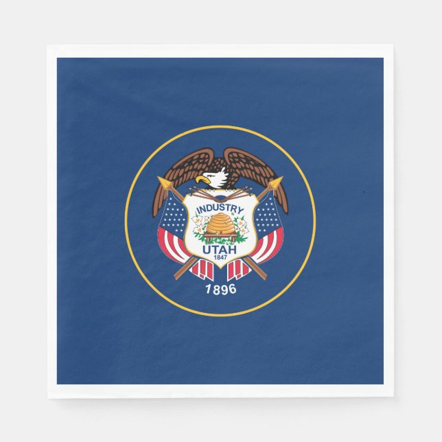 Guardanapo De Papel Bandeira do Estado de Utah (Frente)