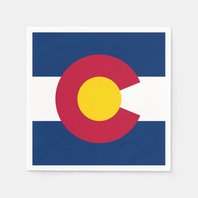 Guardanapo De Papel Bandeira do Estado do Colorado (Frente)