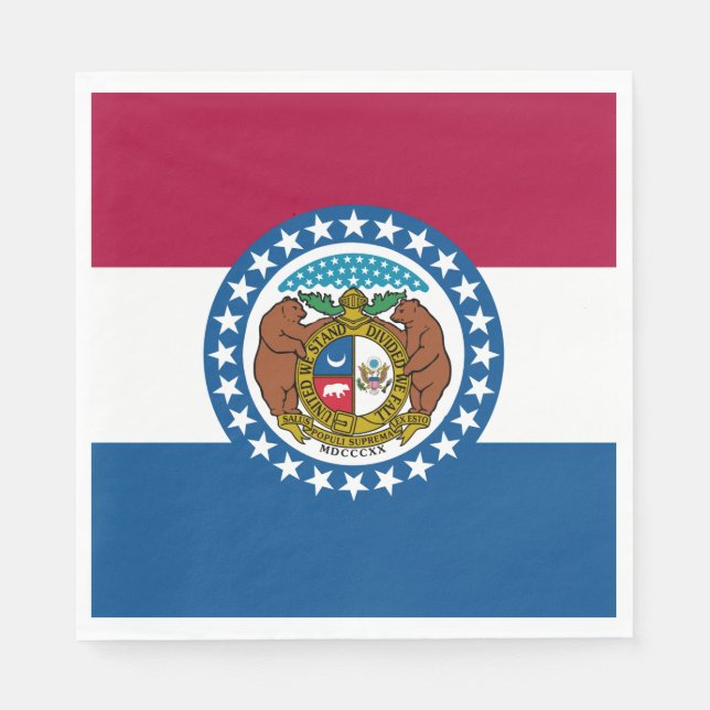 Guardanapo De Papel Bandeira do Estado do Missouri (Frente)