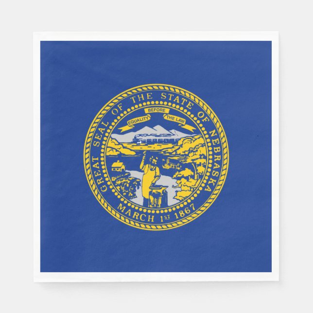 Guardanapo De Papel Bandeira do Estado do Nebraska (Frente)