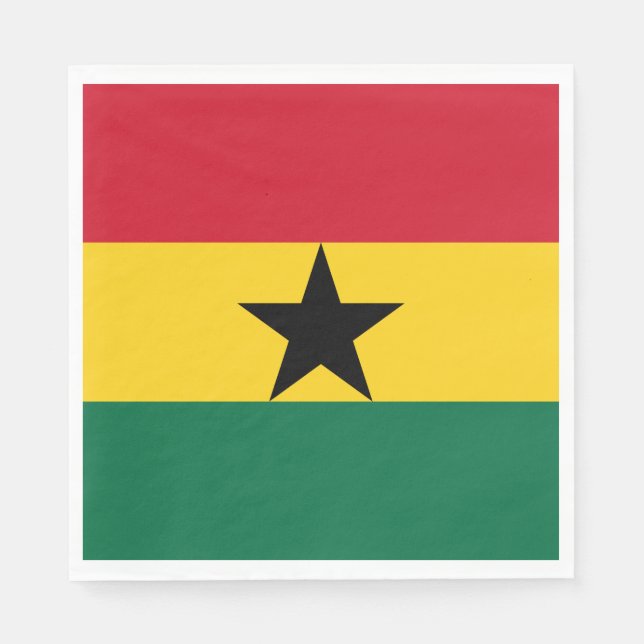 Guardanapo De Papel Bandeira do Gana (Frente)