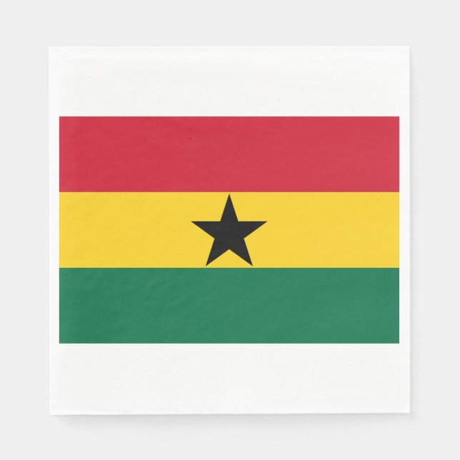 Guardanapo De Papel Bandeira do Gana (Frente)