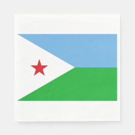 Guardanapo De Papel Bandeira do Jibuti (nação africana)