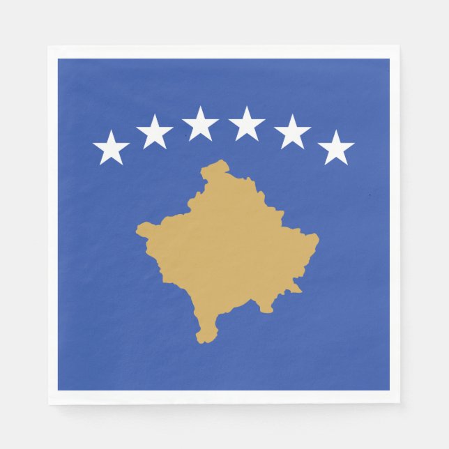 Guardanapo De Papel Bandeira do Kosovo (Frente)
