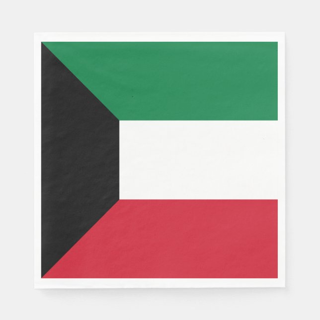 Guardanapo De Papel Bandeira do Kuwait (Frente)