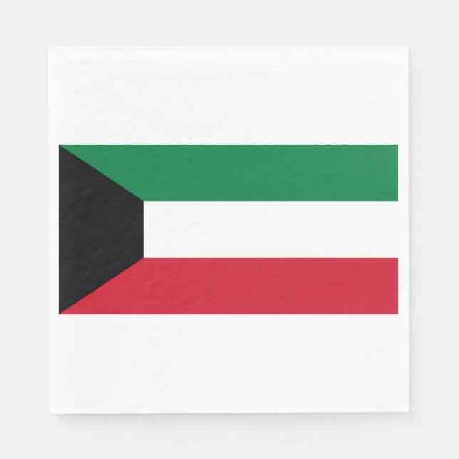Guardanapo De Papel Bandeira do Kuwait (Frente)