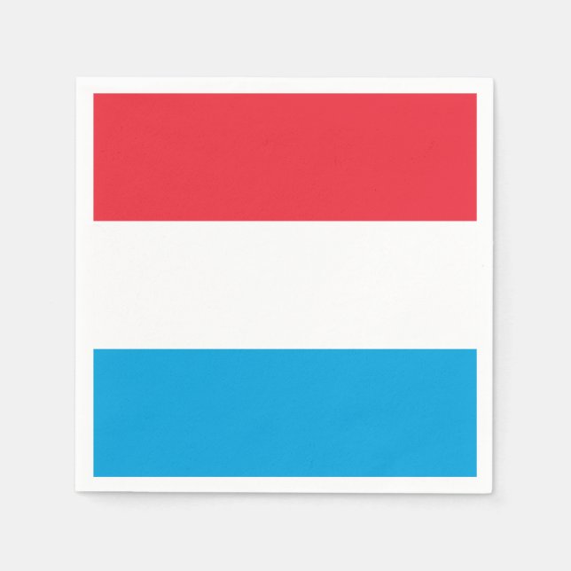 Guardanapo De Papel Bandeira do Luxemburgo Paper Napkins (Frente)