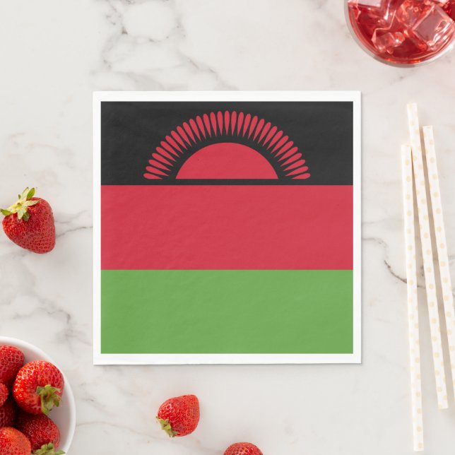 Guardanapo De Papel Bandeira do Malawi (Insitu)