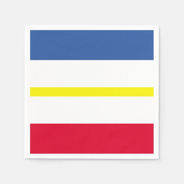 Guardanapo De Papel Bandeira do Meclemburgo-Pomerânia Ocidental Papel  (Frente)