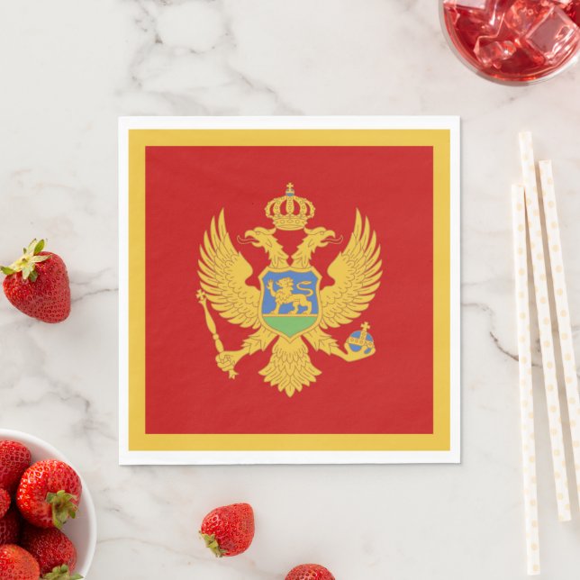 Guardanapo De Papel Bandeira do Montenegro (Insitu)