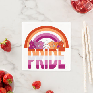 Guardanapo De Papel Bandeira do Orgulho de Gatos Lésbicas