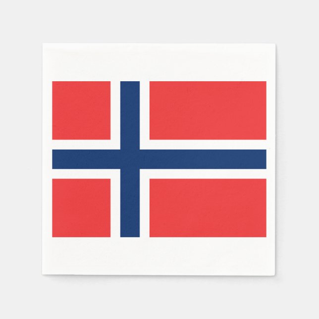 Guardanapo De Papel Bandeira do papel da Noruega Napkins (Frente)