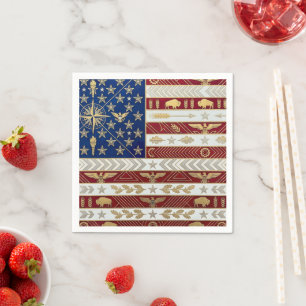 Guardanapo De Papel Bandeira do Patrimônio Art Déco Estados Unidos C