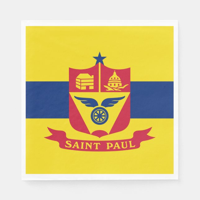 Guardanapo De Papel Bandeira do Santo Paul (Minnesota) (Frente)
