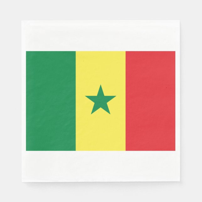Guardanapo De Papel Bandeira do Senegal (Frente)