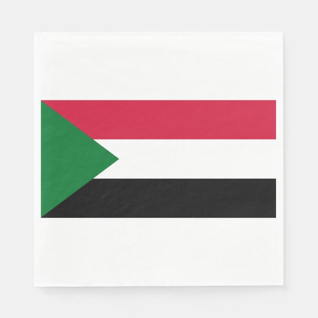 Guardanapo De Papel Bandeira do Sudão (Frente)