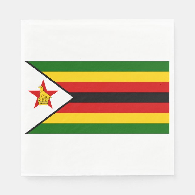 Guardanapo De Papel Bandeira do Zimbabué (Frente)