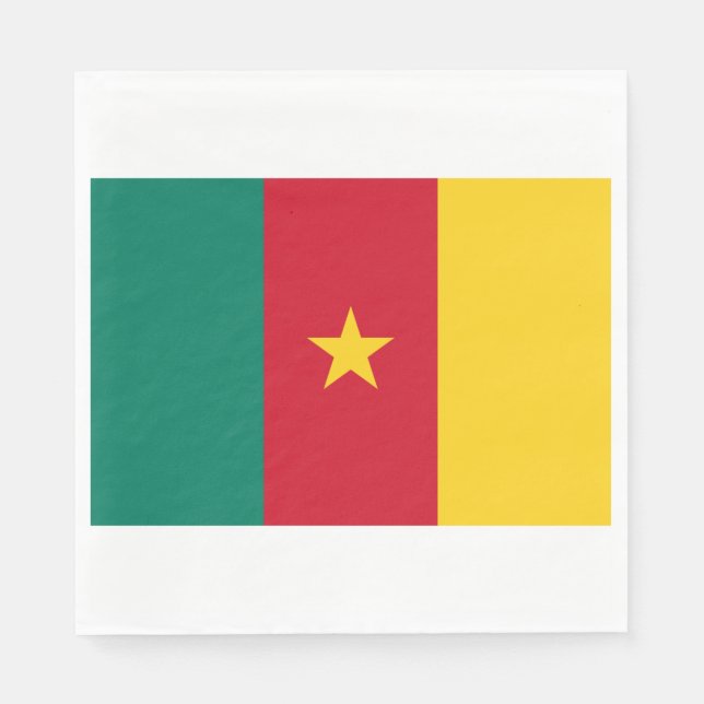 Guardanapo De Papel Bandeira dos Camarões (Frente)