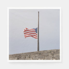Guardanapo De Papel Bandeira dos Estados Unidos em Half-Mast (EUA)