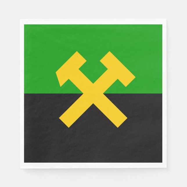 Guardanapo De Papel Bandeira dos Mineiros e dos Trabalhadores das Mina (Frente)