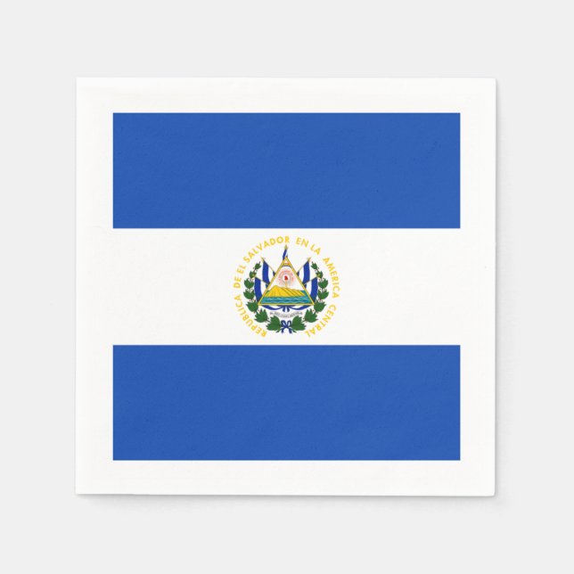 Guardanapo De Papel Bandeira: El Salvador (Frente)