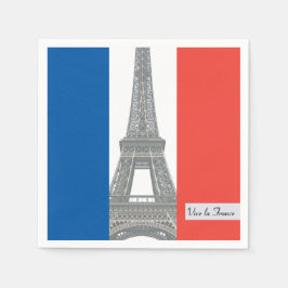 Guardanapo De Papel Bandeira Francesa, Vive la France, Partido do Dia