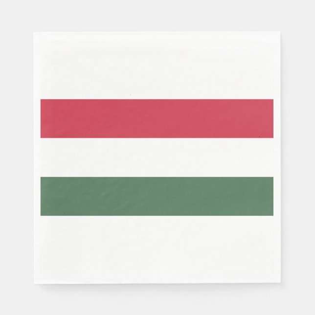 Guardanapo De Papel Bandeira Húngara (Frente)