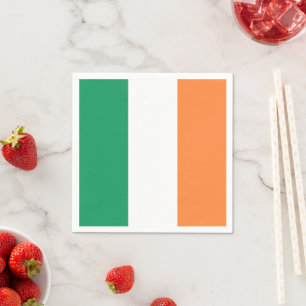 Guardanapo De Papel Bandeira irlandesa tricolor patriótico Dia de São