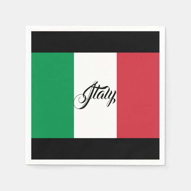 Guardanapo De Papel Bandeira italiana Napkins (Frente)