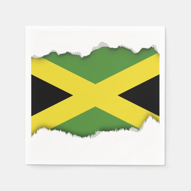 Guardanapo De Papel Bandeira jamaicana (Frente)