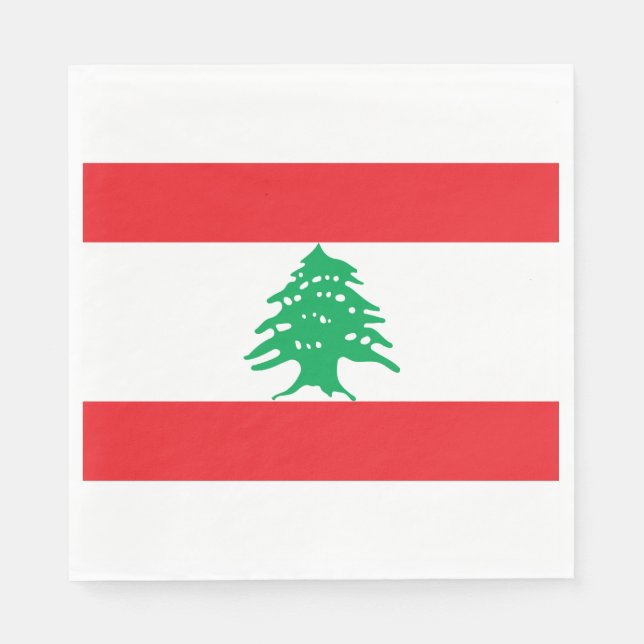 Guardanapo De Papel Bandeira Libanesa (Bandeira do Líbano) (Frente)