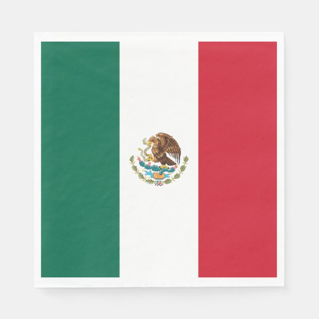 Guardanapo De Papel Bandeira mexicana (Frente)