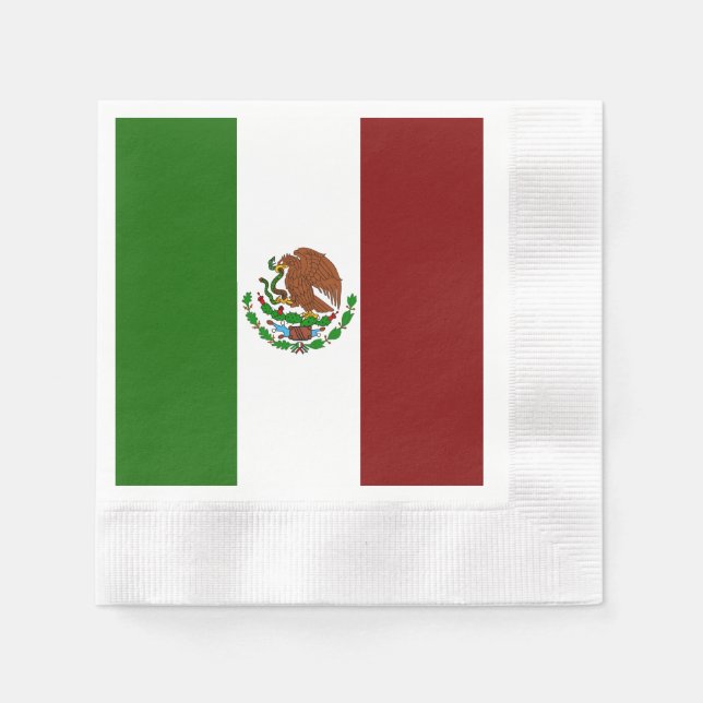 Guardanapo De Papel bandeira mexicana (Frente)