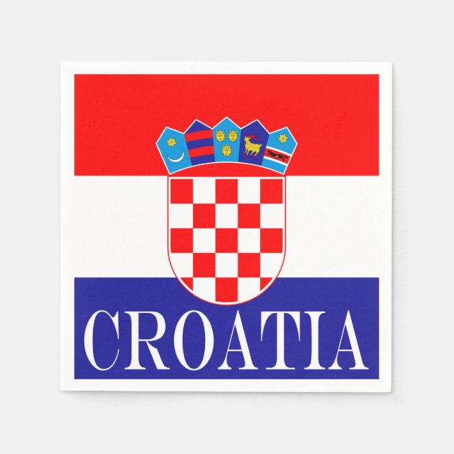 Guardanapo De Papel Bandeira nacional da Croácia Zastava Hrvatske (Frente)