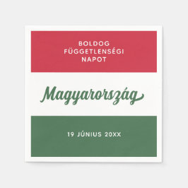 Guardanapo De Papel Bandeira Nacional do Dia da Independência na Hungr