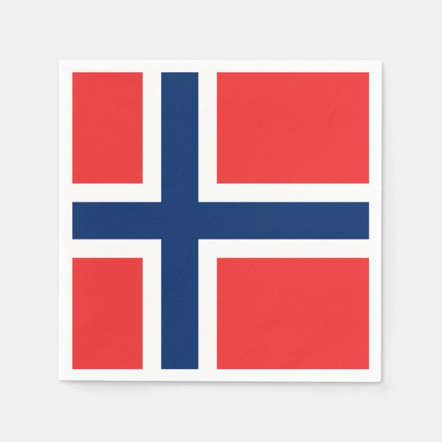 Guardanapo De Papel Bandeira norueguesa (Frente)