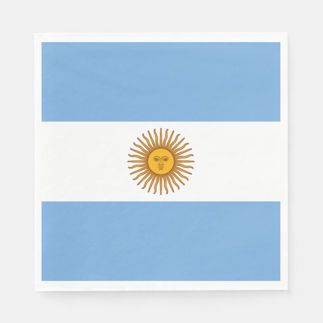 Guardanapo De Papel Bandeira Patriótica Argentina (Frente)