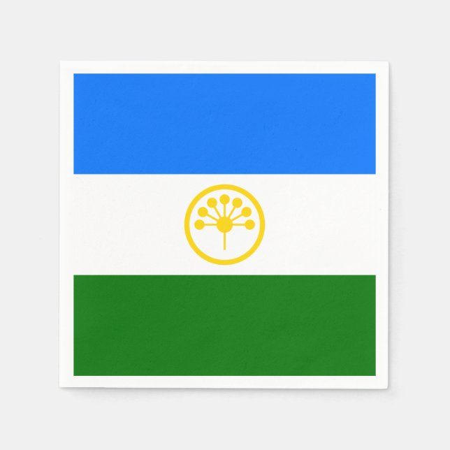 Guardanapo De Papel Bandeira Patriótica de Bashkortostan (Frente)