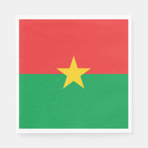 Guardanapo De Papel Bandeira Patriótica de Burkina Faso