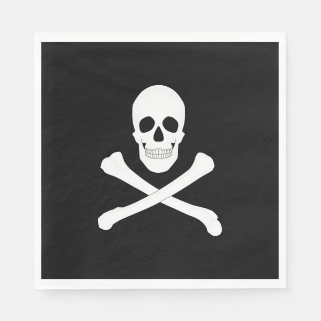 Guardanapo De Papel Bandeira Pirate (Jolly Roger) (Frente)