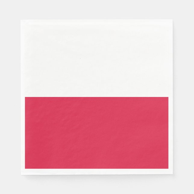 Guardanapo De Papel Bandeira Polonesa (Polônia) (Frente)