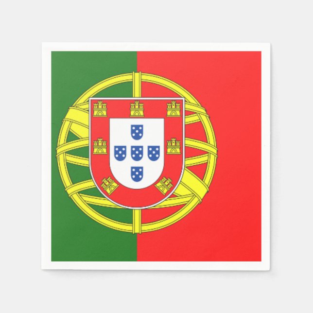 Guardanapo De Papel bandeira portuguesa (Frente)